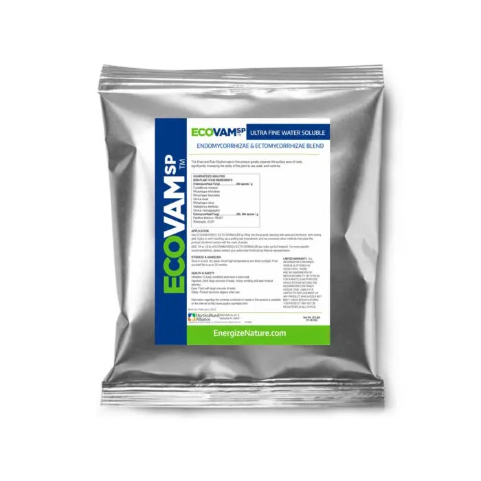 ECOVAM Endo Granular being applied to planting media, promoting strong root development and nutrient absorption through Endo Mycorrhizal fungi.