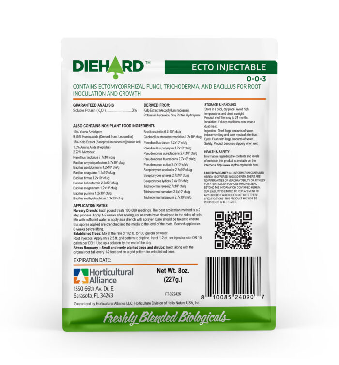 DIEHARD™ Ecto Injectable Ectomycorrhizal Inoculant for Trees
