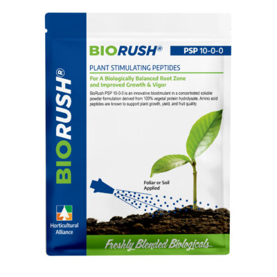 BioRush PSP 10-0-0 plant stimulating peptide fertilizer for stronger roots and improved plant growth